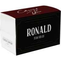 Rum Five Flavours Pack - 5 soorten rum bordeaux rood met eigen tekst