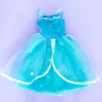 Carlotte elfje jurk blauw 5-7 jaar