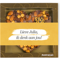 Australian chocolade melk hart Ik denk aan je