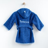 Lief - badjasje blauw met naam