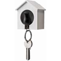 Qualy Sleutelhouder vogelhuis zwart