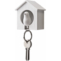 Qualy Sleutelhouder vogelhuis wit