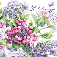 Paarse en roze bloemen