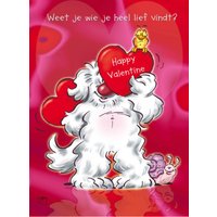 Valentijnskaart | Hond Dieren Doodles Hart