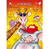 Giraffe, Slak, Olifant en struisvogel voor vormsel