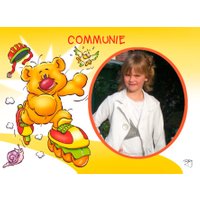 Onhandige beer op skates