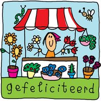Vrolijke bloemenkraam