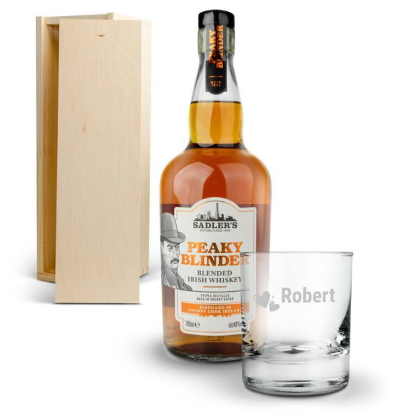 Peaky Blinders whiskeypakket met glas