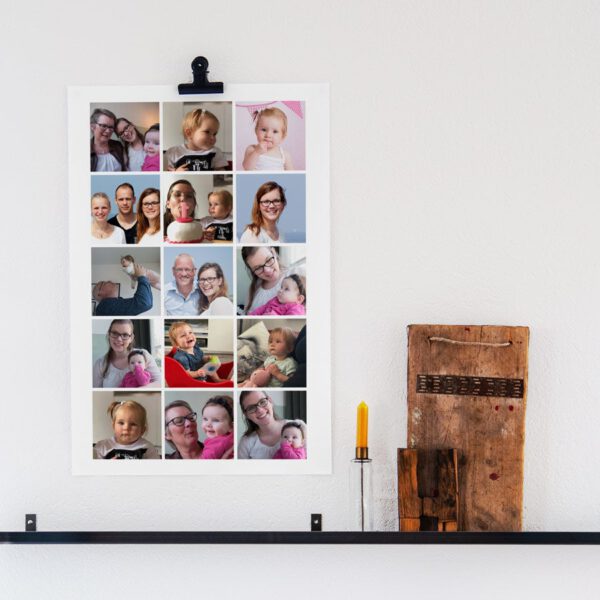 Foto collage poster maken - &apos;Mama en ik&apos; (50 x 75 cm)