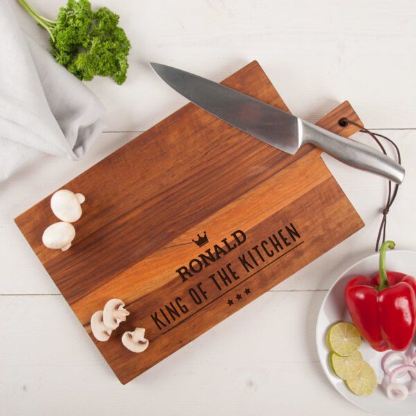 Houten snijplank graveren - Teak - Rechthoekig - Liggend (L)