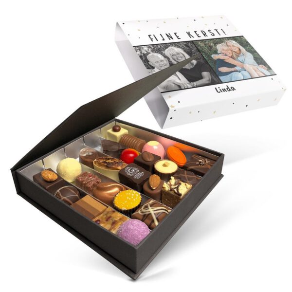 Luxe bonbon giftbox bedrukken - Kerst (25 stuks)