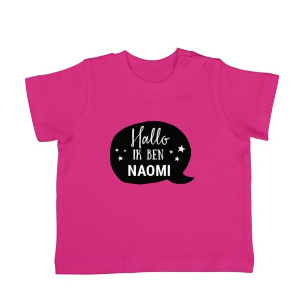 Baby shirt bedrukken - Korte mouw - Fuchsia - 62/68