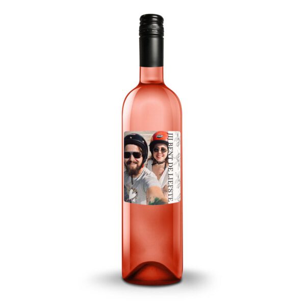 Wijn met bedrukt etiket - Belvy - Rosé