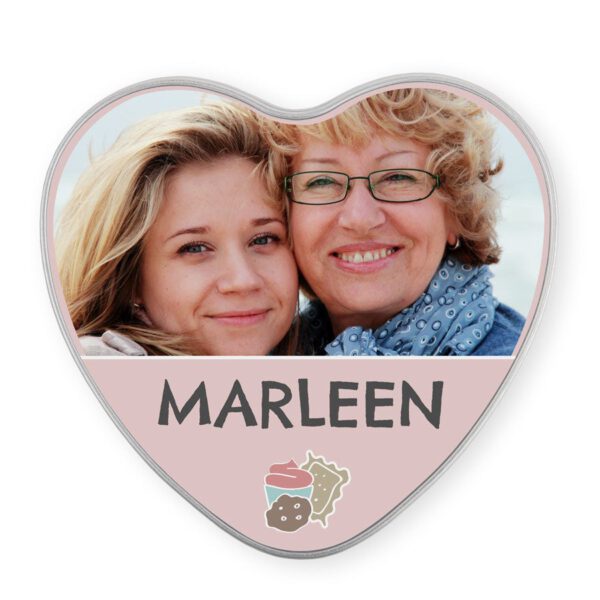Koektrommel met foto - Hart