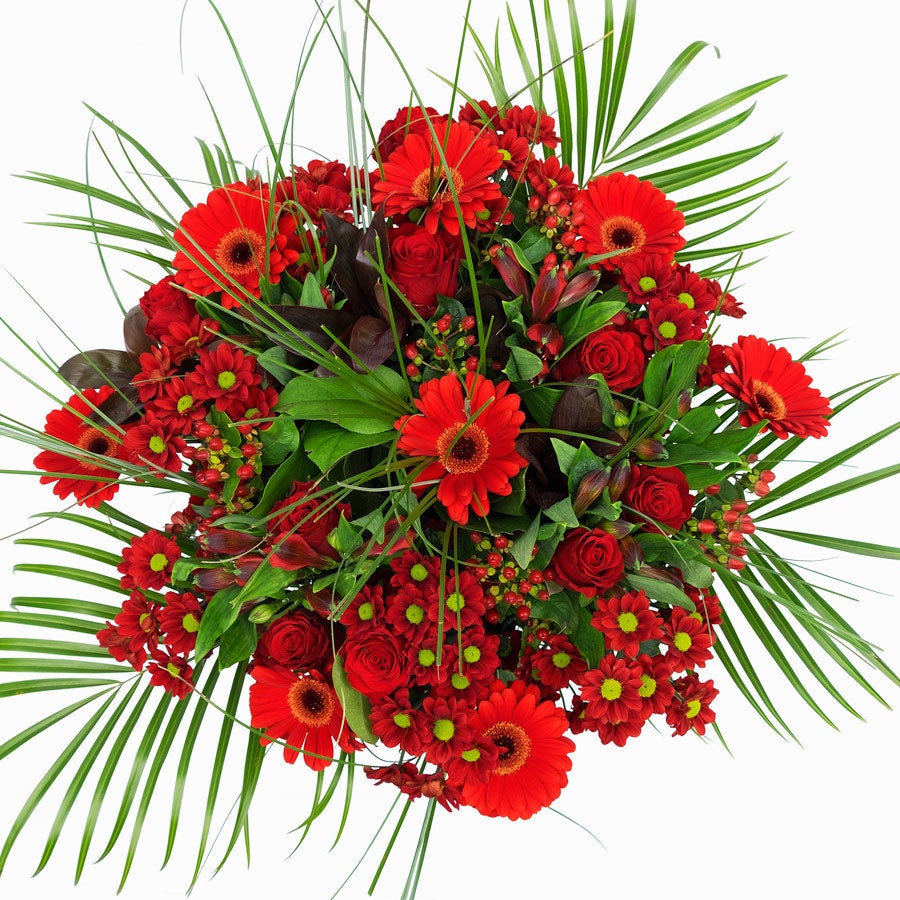 Bloemen - Boeket Rood (Groot)