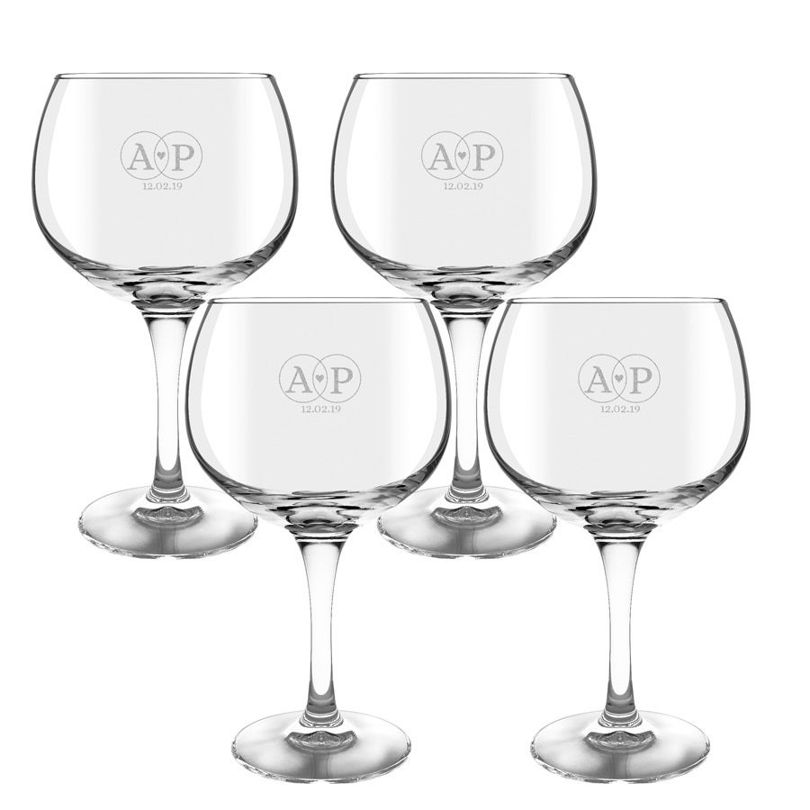 Gin Tonic glas graveren (4 stuks)