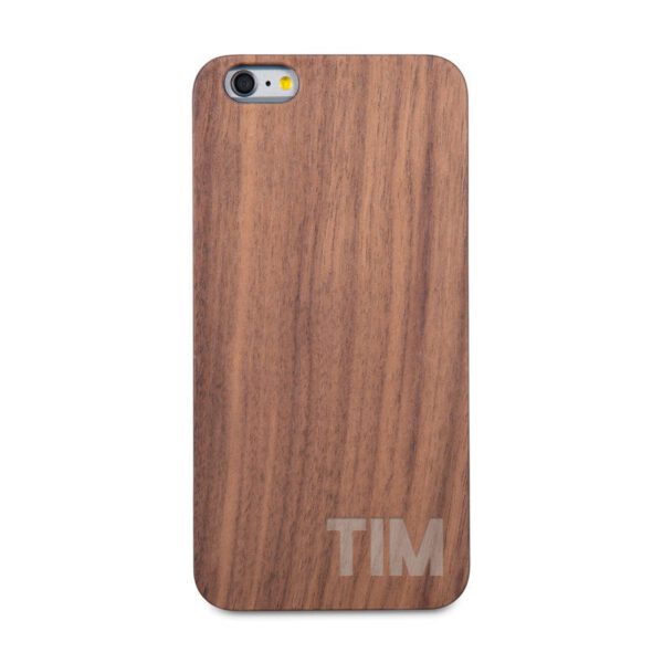 Houten telefoonhoesje graveren - iPhone 6 plus