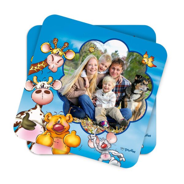 Doodles onderzetters bedrukken - 2 stuks