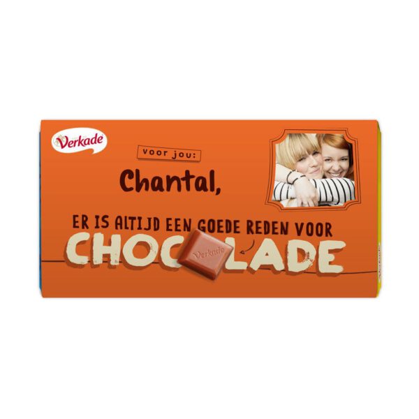 Verkade chocoladereep bedrukken - Zomaar (Melk)