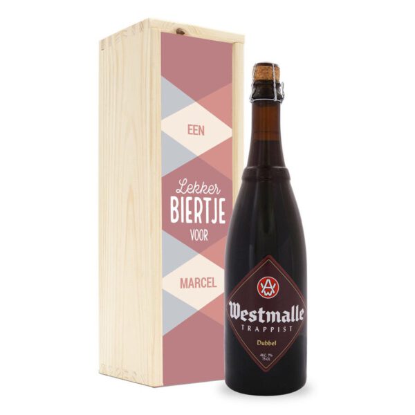 Bier in bedrukte kist - Westmalle Dubbel