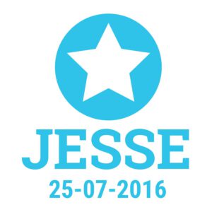 Geboortesticker maken - Blauw - 20 x 20 cm
