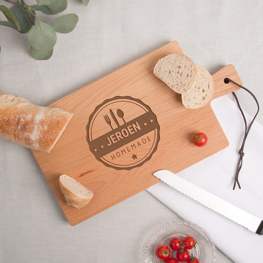 Houten broodplank graveren - Beuken - Rechthoek - Liggend (M)