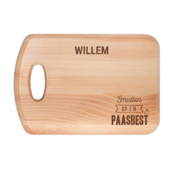 Houten broodplank graveren - Pasen