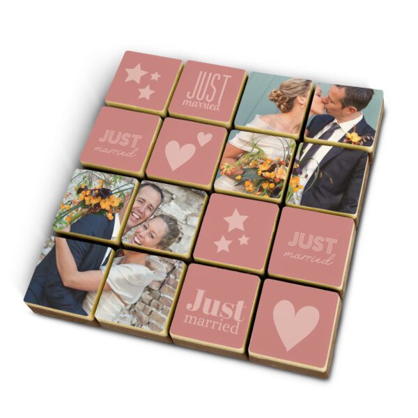 Foto op chocolade blokjes