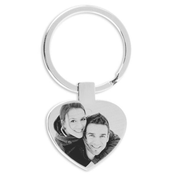 Sleutelhanger graveren met foto - Hart