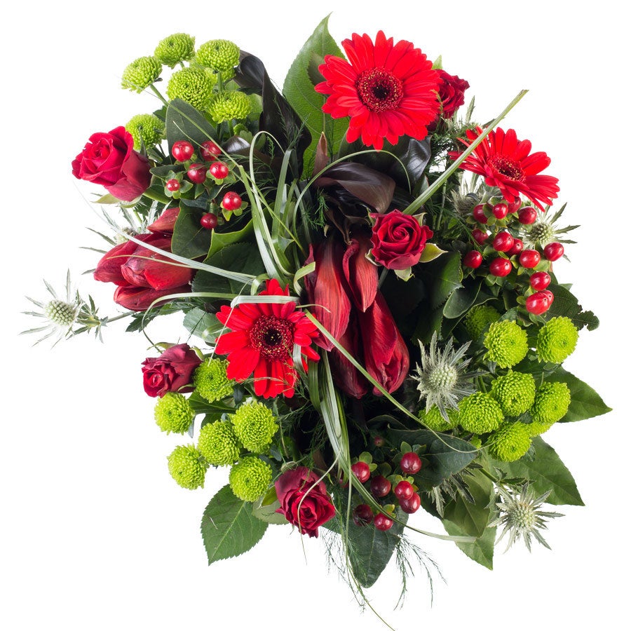 Bloemen - Kerstboeket (Middel)