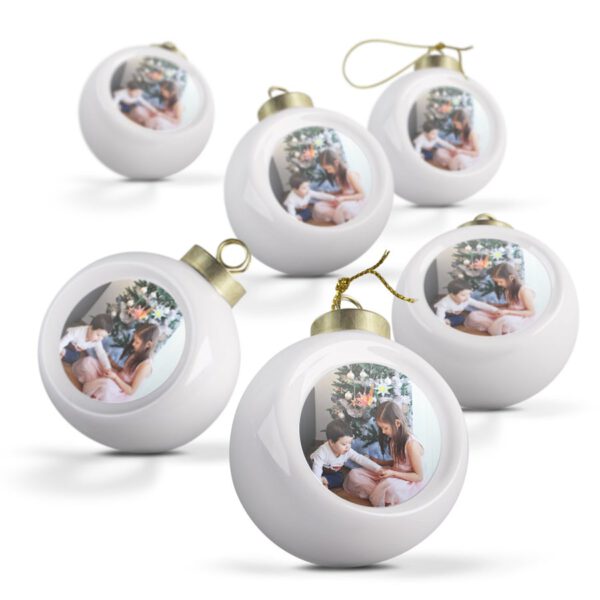 Keramieken kerstbal bedrukken (6 stuks)