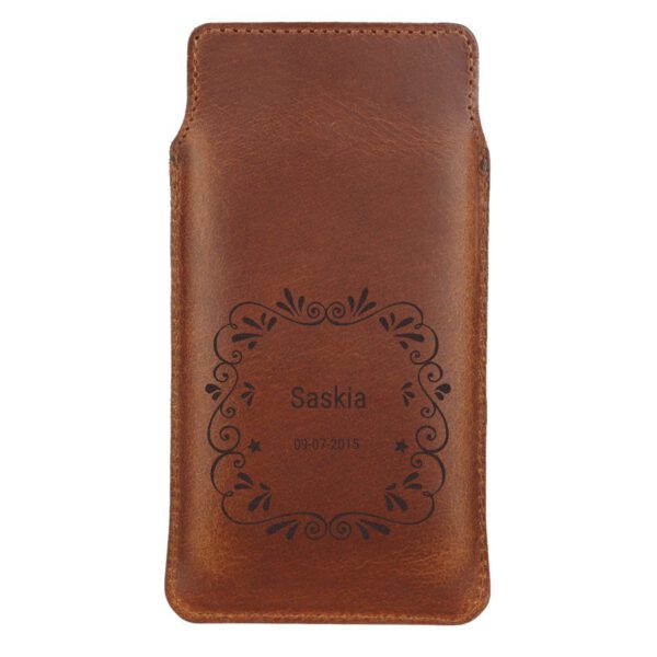 Leren telefoonhoesje - XL