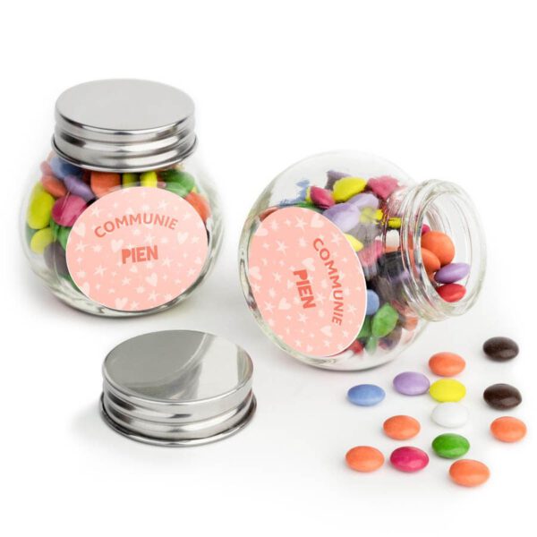 Chocosnoepjes in glazen potje - 20 stuks