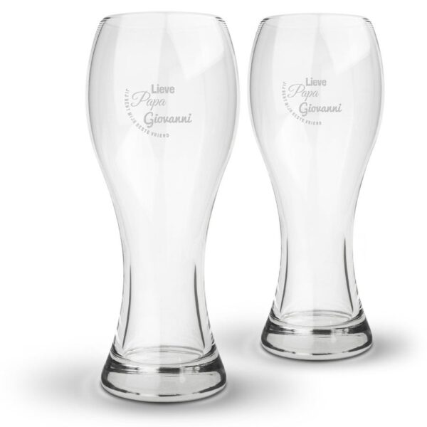 Vaderdag Weizen bierglas graveren (2 stuks)