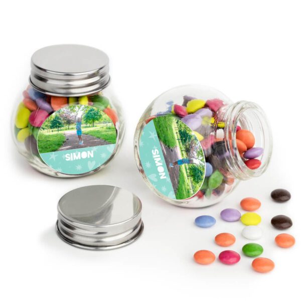 Chocosnoepjes in glazen potje - 80 stuks