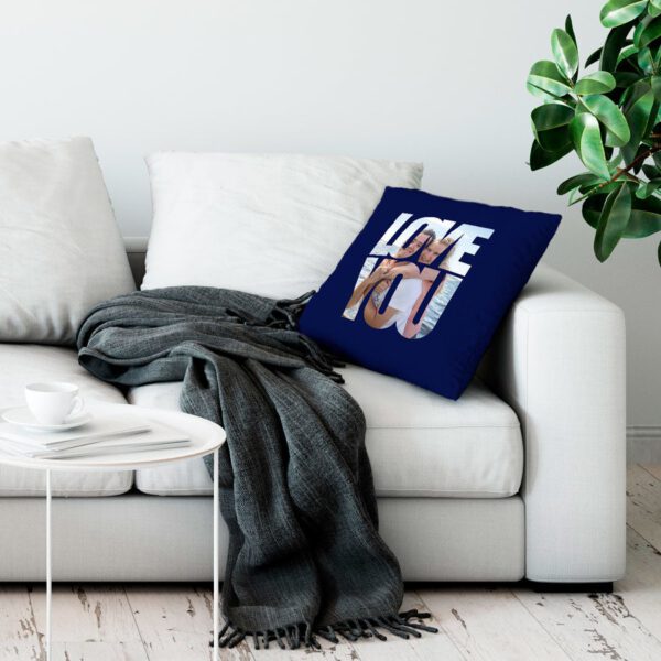 Liefdeskussen bedrukken - Navy - 50x60cm - Ongevuld