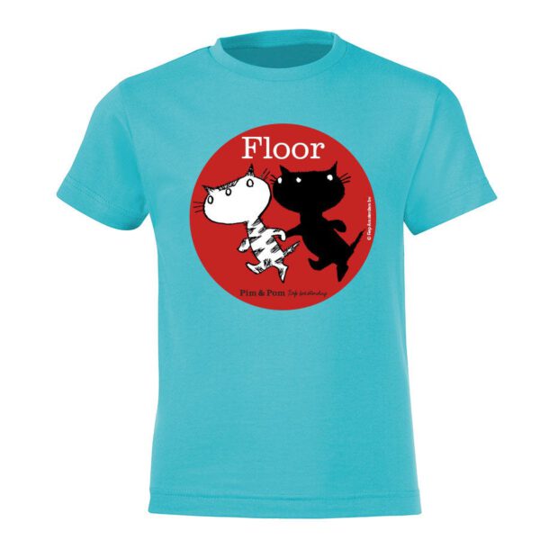 Pim & Pom T-shirt voor kinderen bedrukken - Lichtblauw - 4 jaar