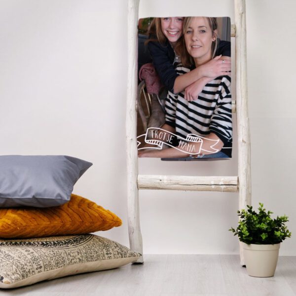 Moederdag fleece plaid bedrukken - 75 x 100 cm