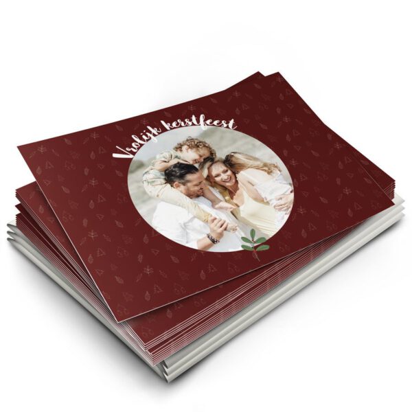 Kerstkaarten maken met foto - 12 enkele wenskaarten