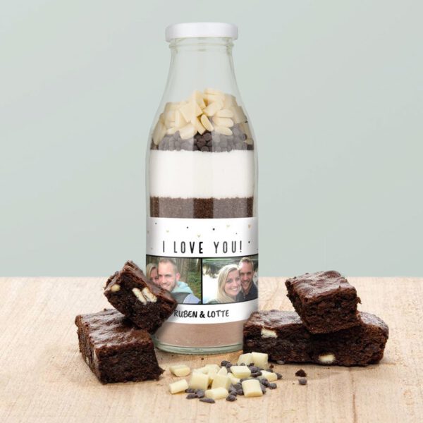 Brownie bakmix met persoonlijk etiket