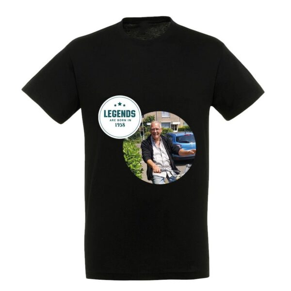 T-shirt voor mannen bedrukken - Zwart - L