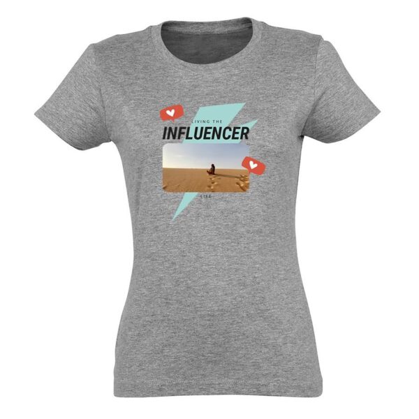 T-shirt voor vrouwen bedrukken - Grijs - XL