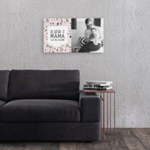 Moederdag foto op canvas - 60x40 cm