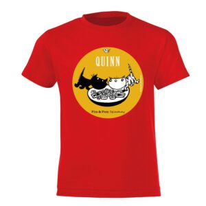 Pim & Pom T-shirt voor kinderen bedrukken - Rood - 4 jaar