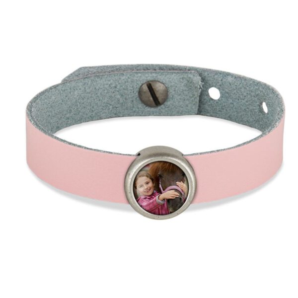 Slider armband met foto - Roze - 1 foto
