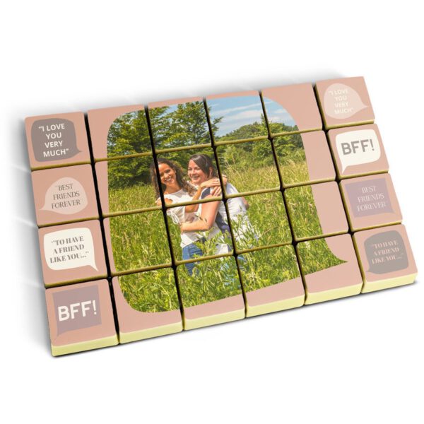 Foto op chocolade blokjes