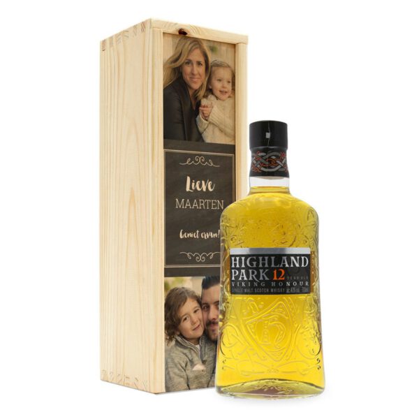 Whisky in bedrukte kist - Highland Park 12 Years