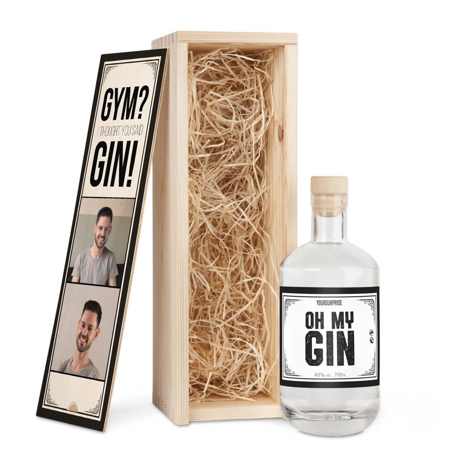 YourSurprise gin in bedrukte kist Fotogeschenken.nl