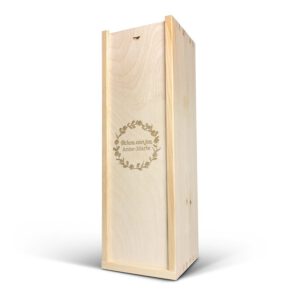 Luxe wijnkist graveren - 1 vaks - Hout