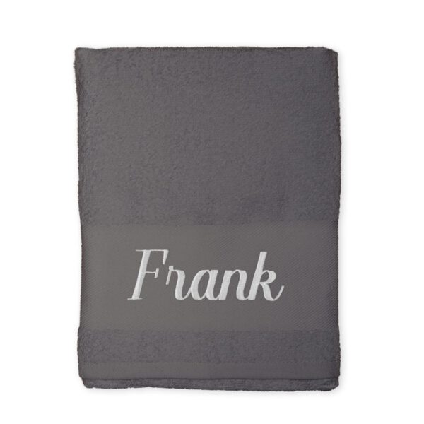 Handdoek borduren - Antraciet